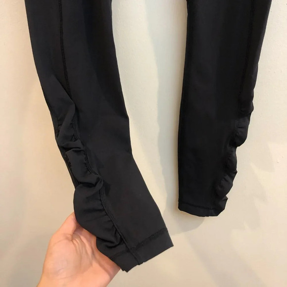 RARE Lululemon Speed Tight *Cozy Athleisure Athletic Geometric Ruffle Leggings 8 - Picture 3 of 9